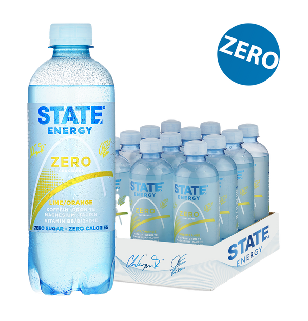 STATE ENERGY - ZERO LIME/ Orange (12x400ml)